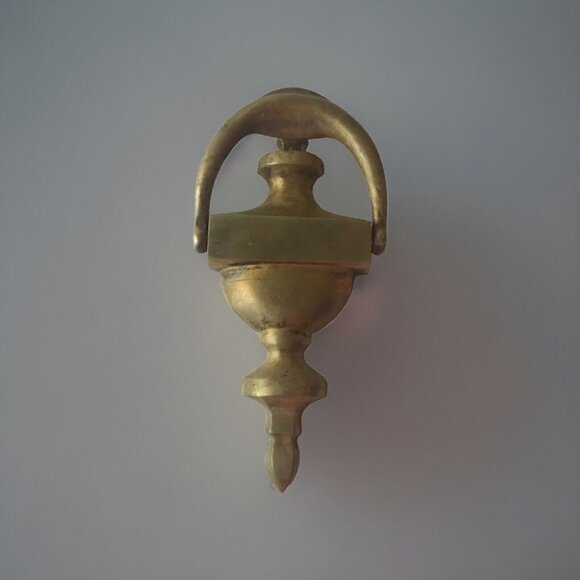 Vintage Brass Door Knocker Solid Engravable Colonial Classic Design 7.5" x 3.5" - Picture 2 of 12
